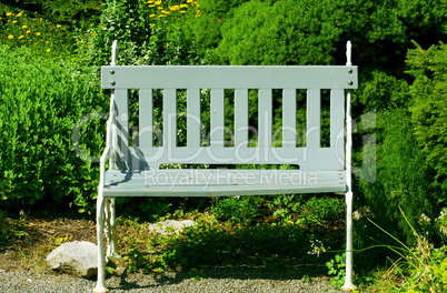 lone bench in the park