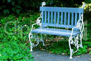 lone bench in the park