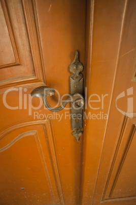 door with forged handle