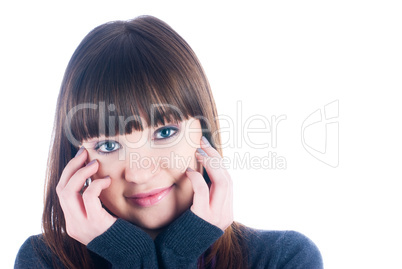 Girl with crossed fingers