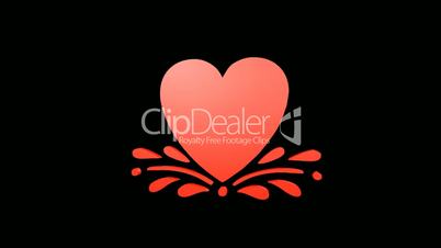 Rotation of heart.love,red,symbol,heart,valentine,romance,illustration,holiday,