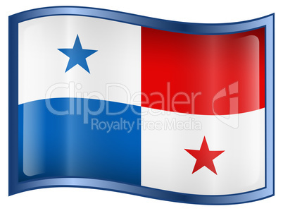 Panama Flag icon, isolated on white background.