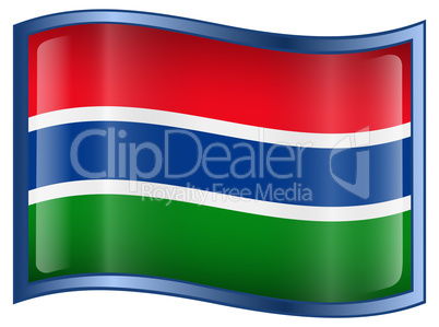 Gambia Flag Icon.