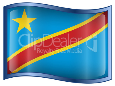 Congo Flag Icon.