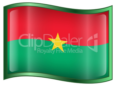 Burkina Faso flag icon.