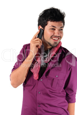 young man talking on the phone