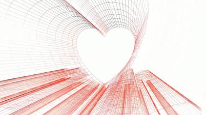 Rotation of heart.love,red,symbol,heart,valentine,romance,illustration,holiday,