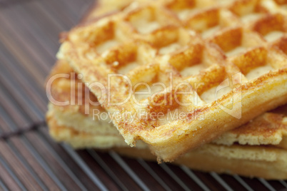 wafers on a bamboo mat