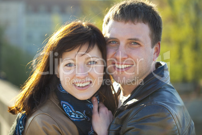 portrait of a young couple in love
