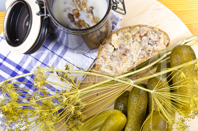 Polish garlic cucumbers