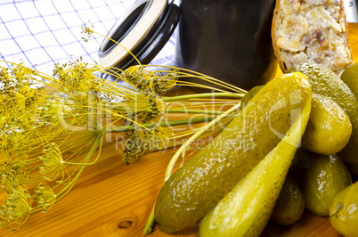 Polish garlic cucumbers