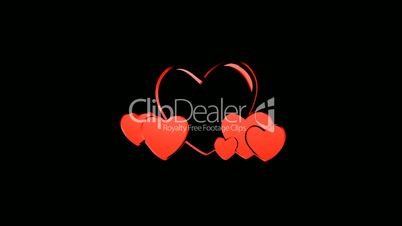 Rotation of 3D heart.love,red,symbol,heart,valentine,romance,illustration,holiday,