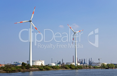 wind power and refinery