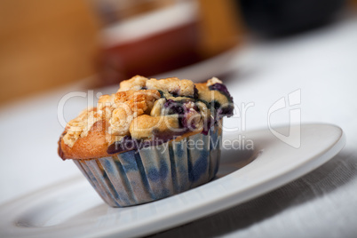 Nahaufnahme von einem Blaubeer-Muffin