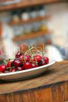 Appetizing fresh cherries