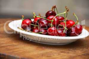 Appetizing fresh cherries