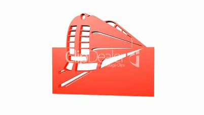 Rotation of 3D Train.locomotive,railroad,train,transportation,travel,passenger,