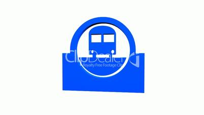 Rotation of 3D bus.car,transportation,bus,vehicle,coach,transport,passenger,public,