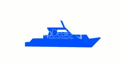 Rotation of 3D Yacht.sea,luxury,water,boat,yacht,vacation,travel,nautical,