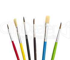 set of brushes for painting