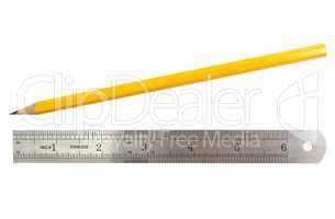 Simple pencil and ruler