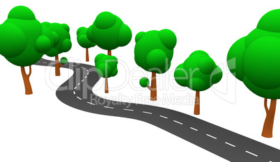Die S-Kurve mit Bäumen 03