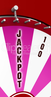 Glücksrad - Rot Pink Jackpot