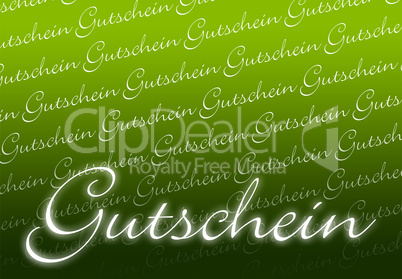 Schlichte Gutscheinkarte - Grün Weiß