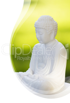 Einladungskarte mit Wellen - Der Weisse Buddha