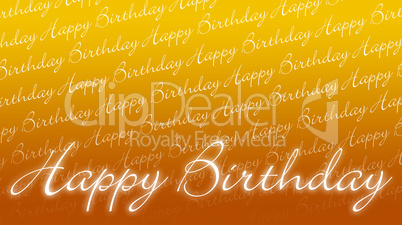Geburtstagskarte - Happy Birthday Orange Gelb Geburtstagskarte - Happy Birthday Orange Gelb