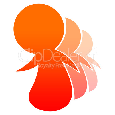 People Logo red orange