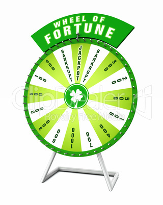 3D Wheel of Fortune - Green White 01