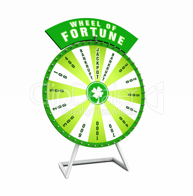 3D Wheel of Fortune - Green White 03