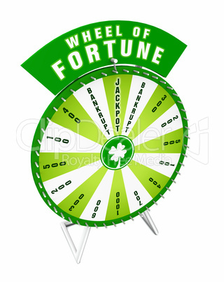 3D Wheel of Fortune - Green White 04