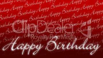Geburtstagskarte - Happy Birthday Rot Weiß