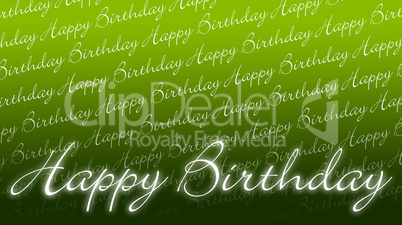 Geburtstagskarte - Happy Birthday Grün Weiß