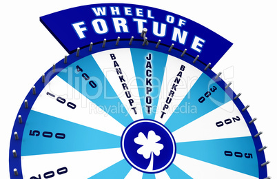3D Wheel of fortune - blue white 01