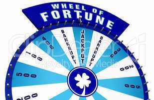 3D Wheel of fortune - blue white 01