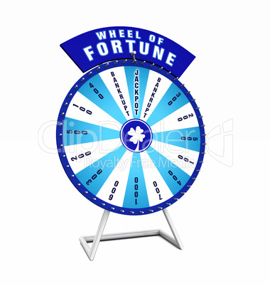 3D Wheel of fortune - blue white 02