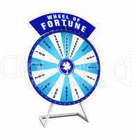 3D Wheel of fortune - blue white 02