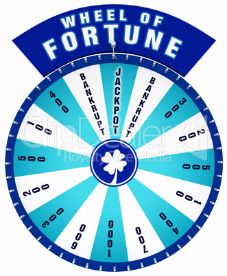 3D Wheel of Fortune - Isolated blue