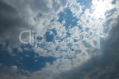 background of blue sky with clouds