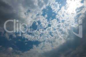 background of blue sky with clouds