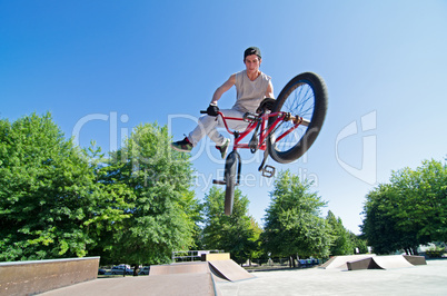 BMX Bike Stunt tail whip
