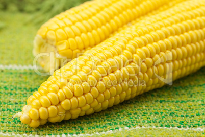 Corn lying on the mat