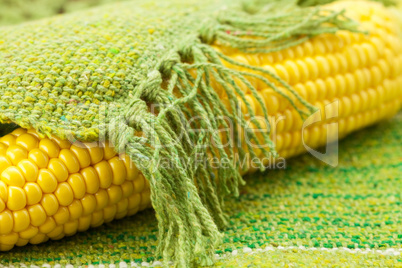 Corn lying on the mat