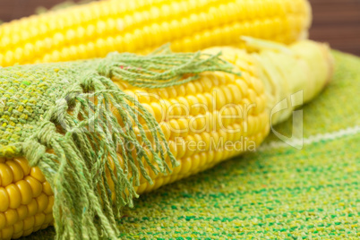 Corn lying on the mat