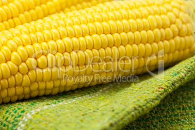 Corn lying on the mat