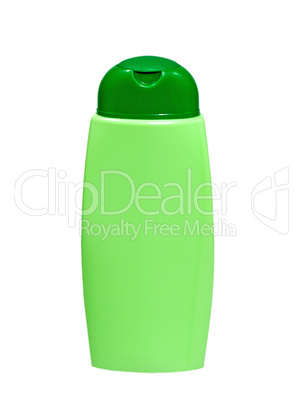 Green cosmetics container.