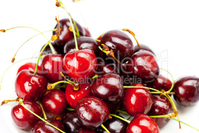 cherries  isolated on white